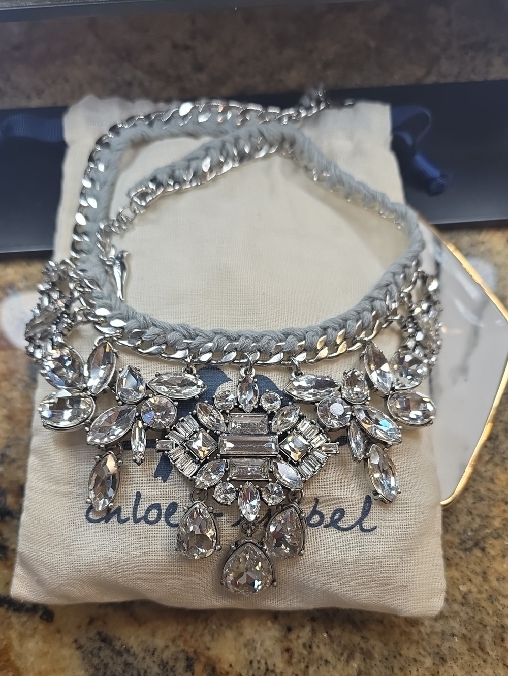 Stunning Chloe + Isabel Silver Crystal Necklace
